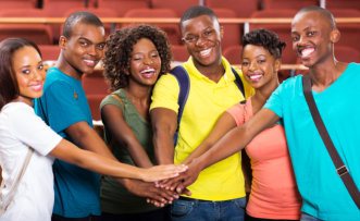 group of young people smiling